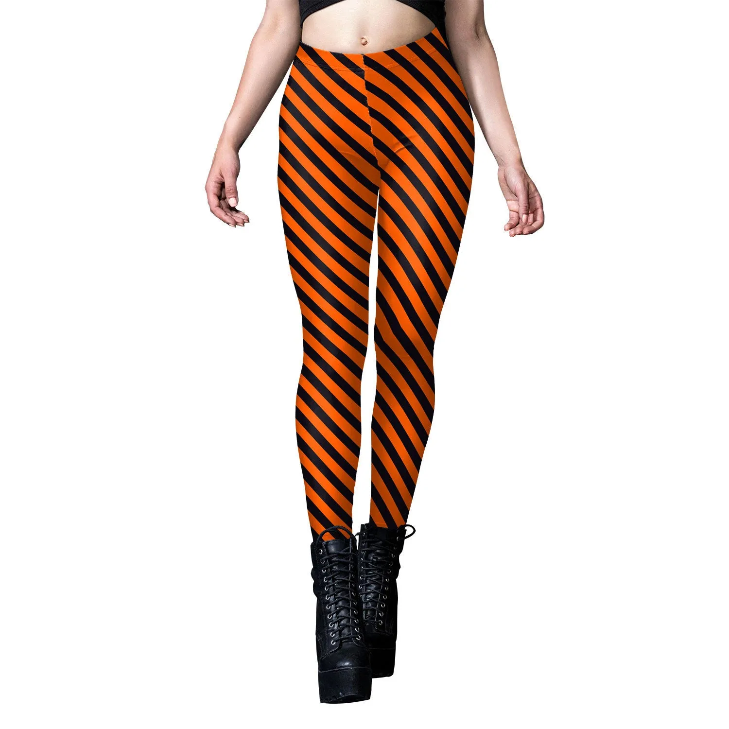 Pumpkin Spice & Everything Nice Striped Leggings | Marvis