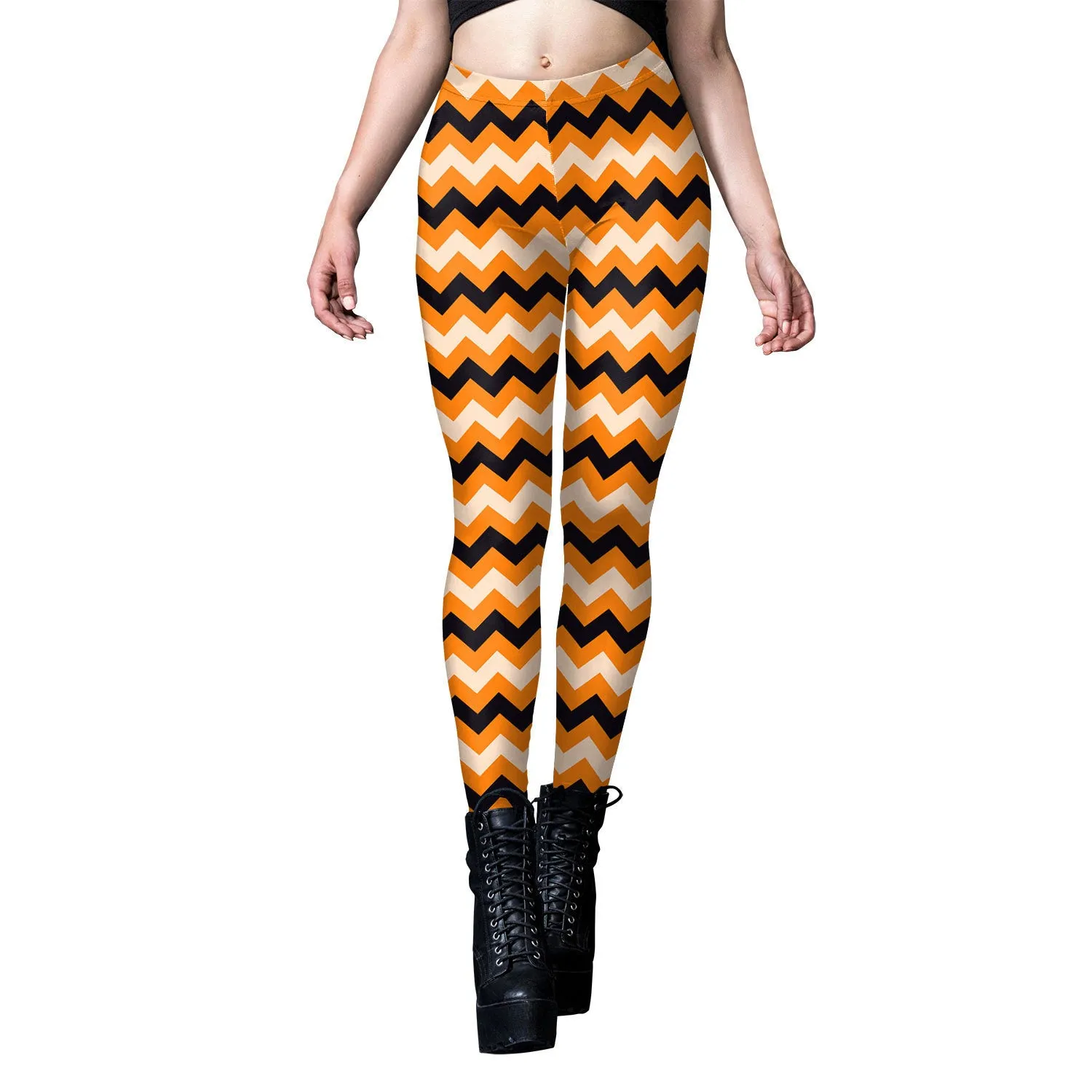 Pumpkin Spice & Everything Nice Striped Leggings | Marvis