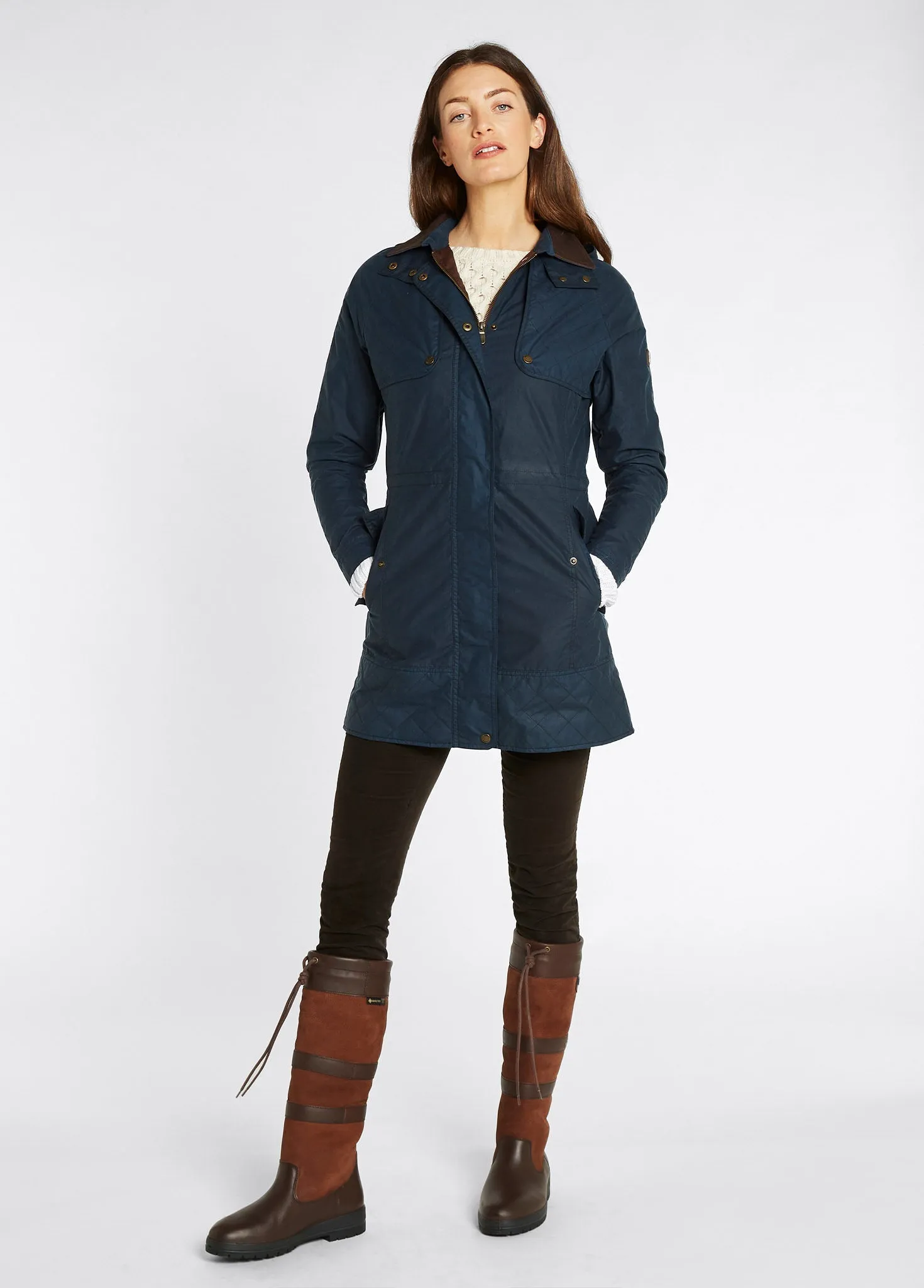 Radford Ladies Wax Jacket - Storm Blue