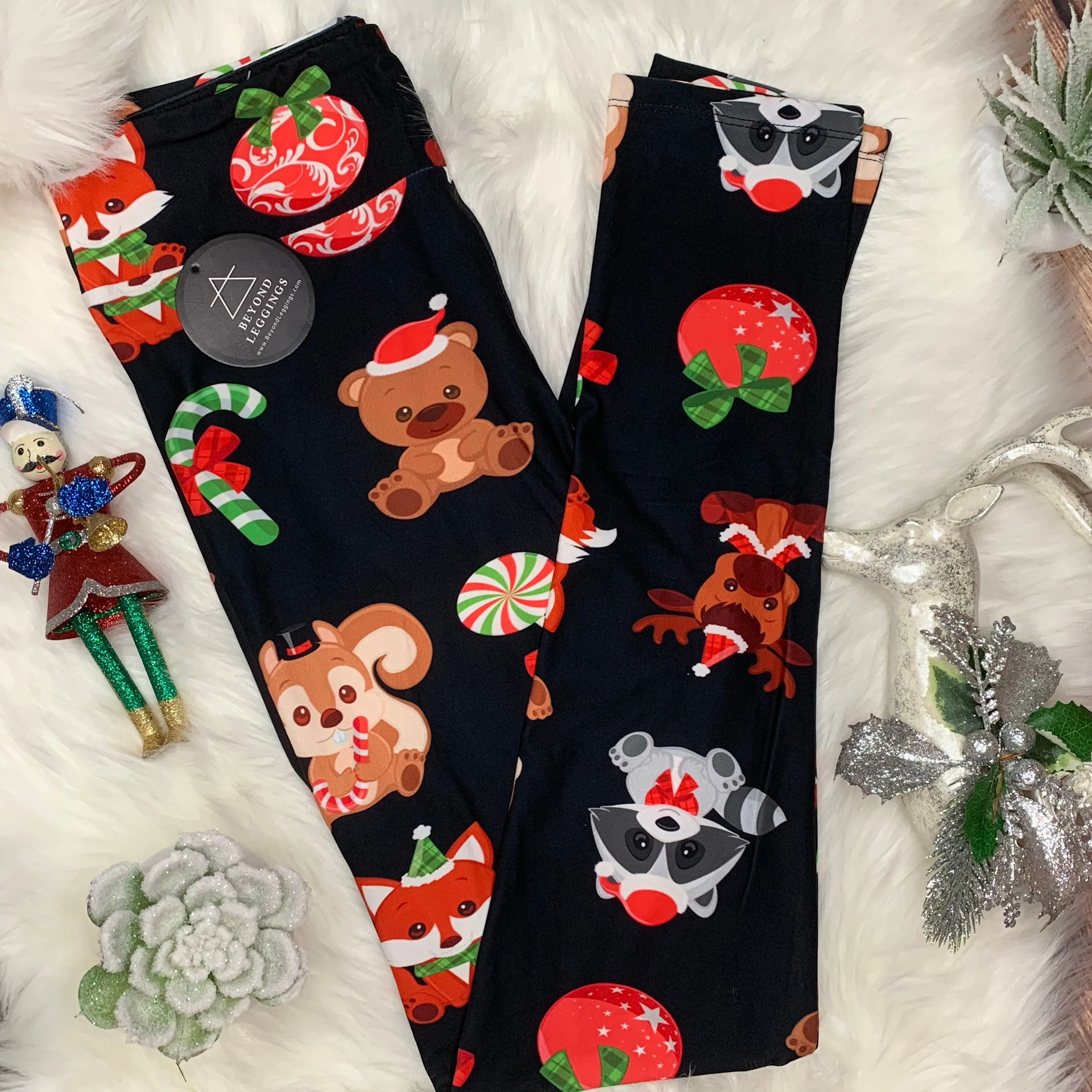 Reindeer Cookies Christmas Soft Leggings