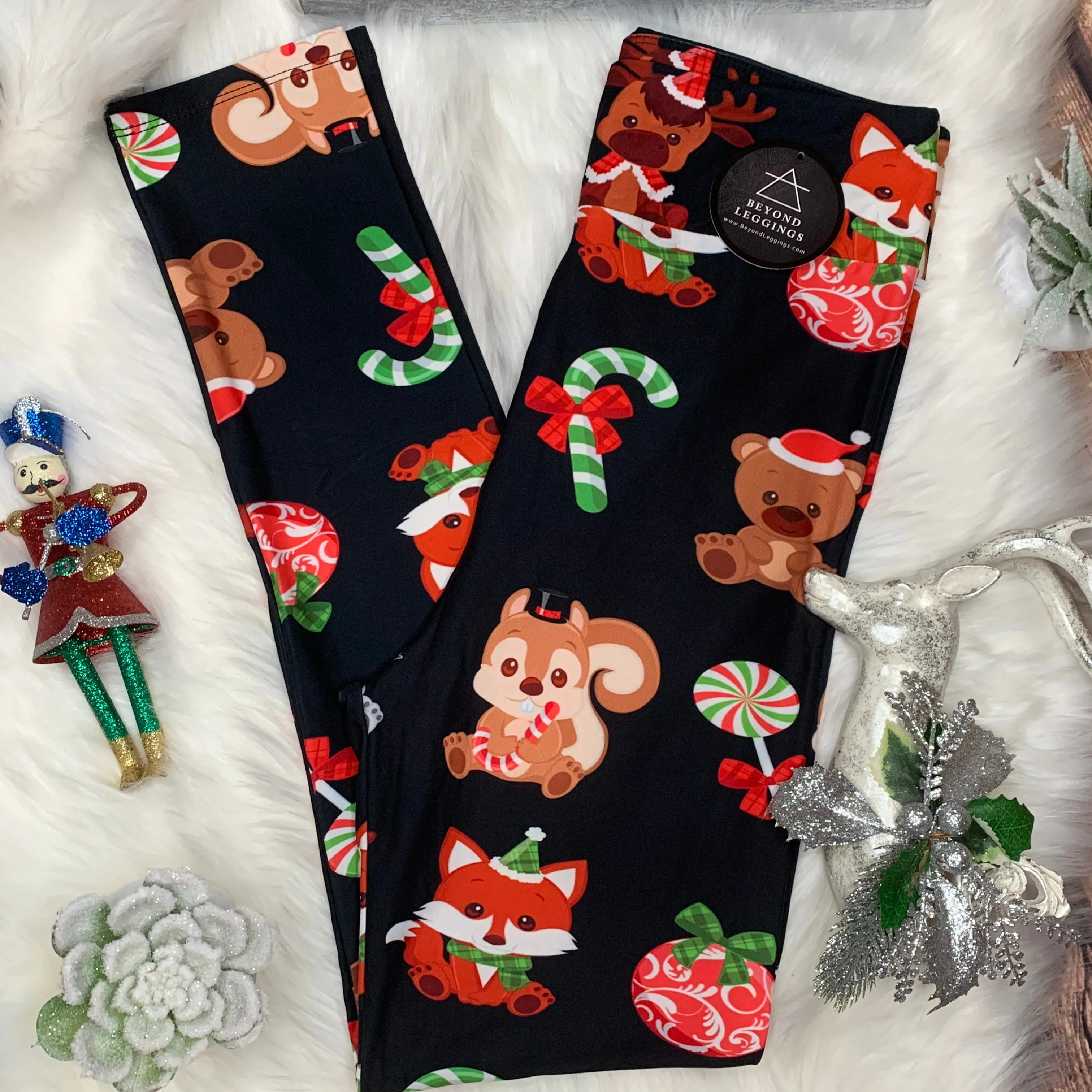 Reindeer Cookies Christmas Soft Leggings