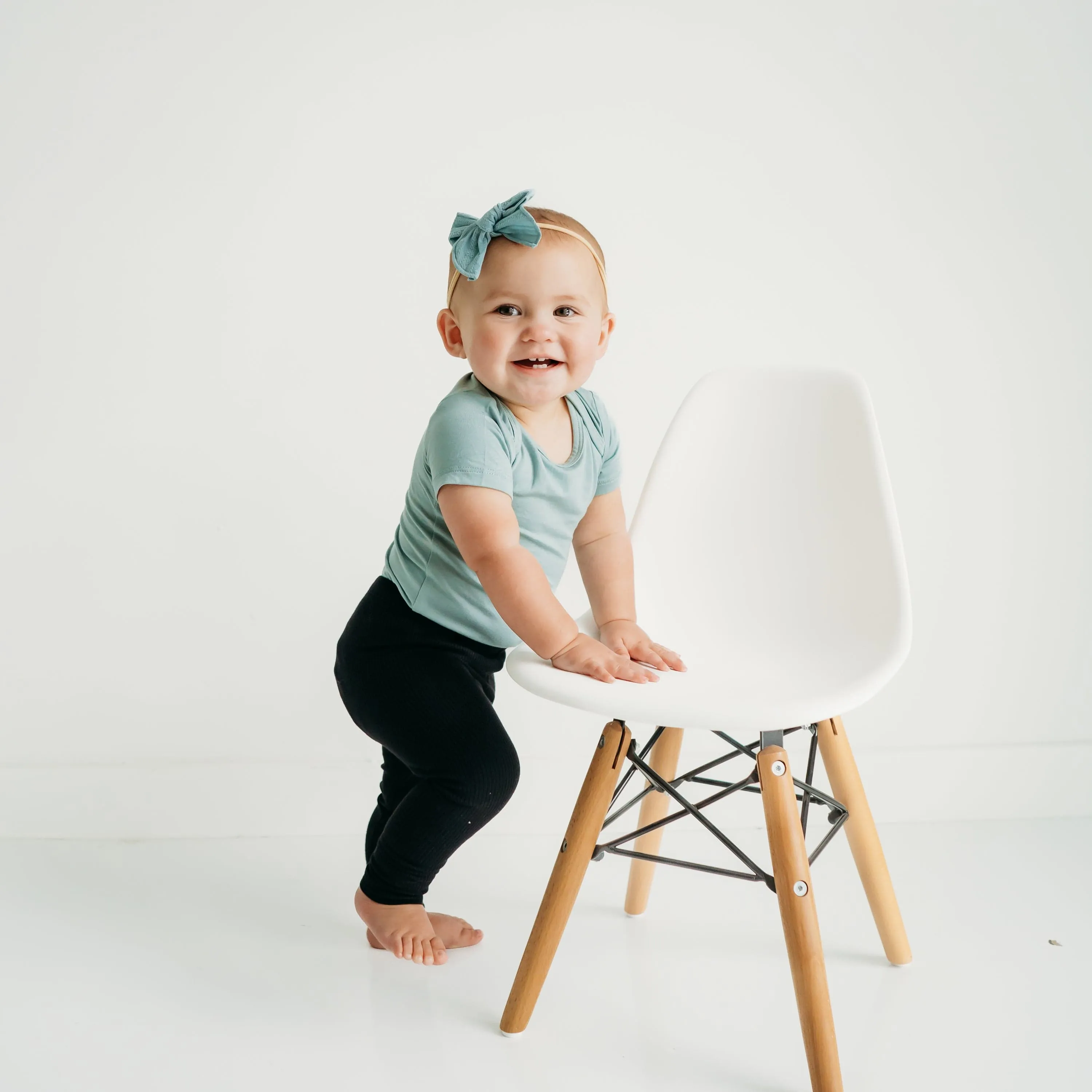 Ribbed Leggings in Midnight