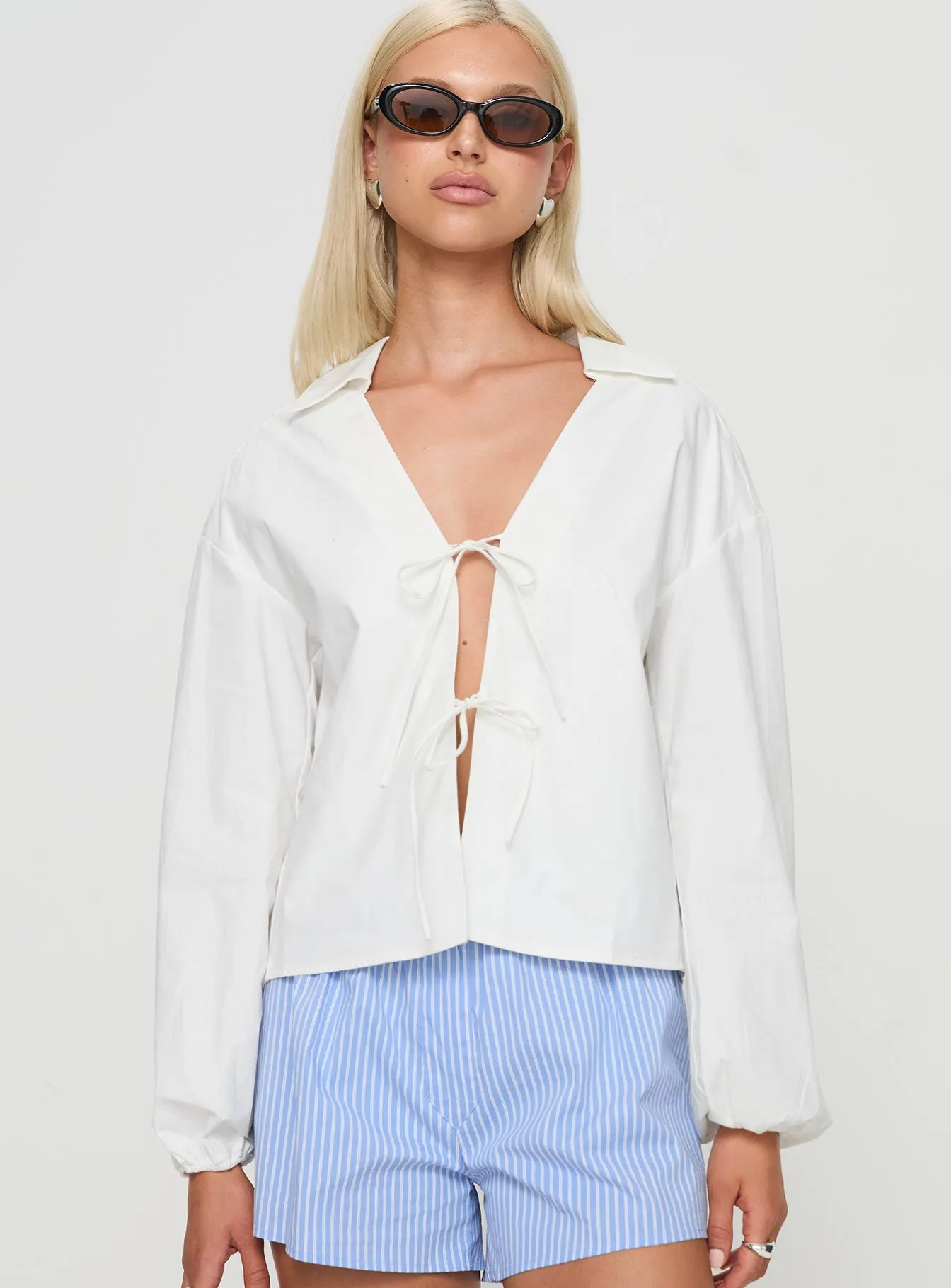 Rinon Long Sleeve Top White