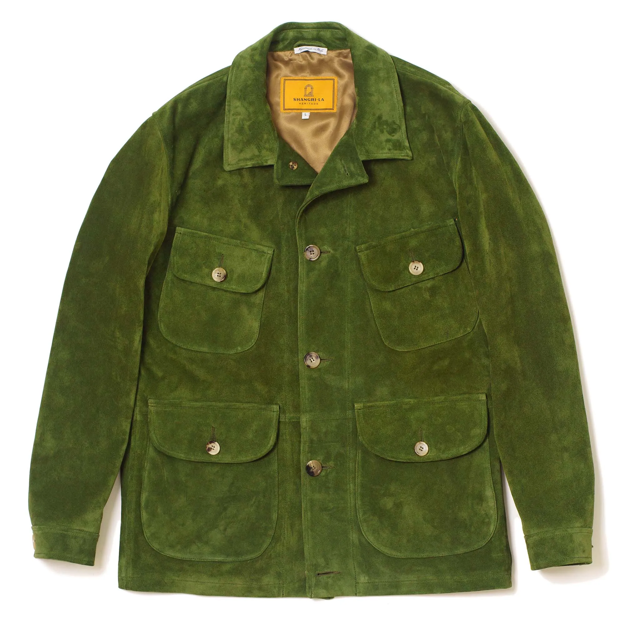 Safari Emerald Green Suede Jacket - Shangri-la Heritage