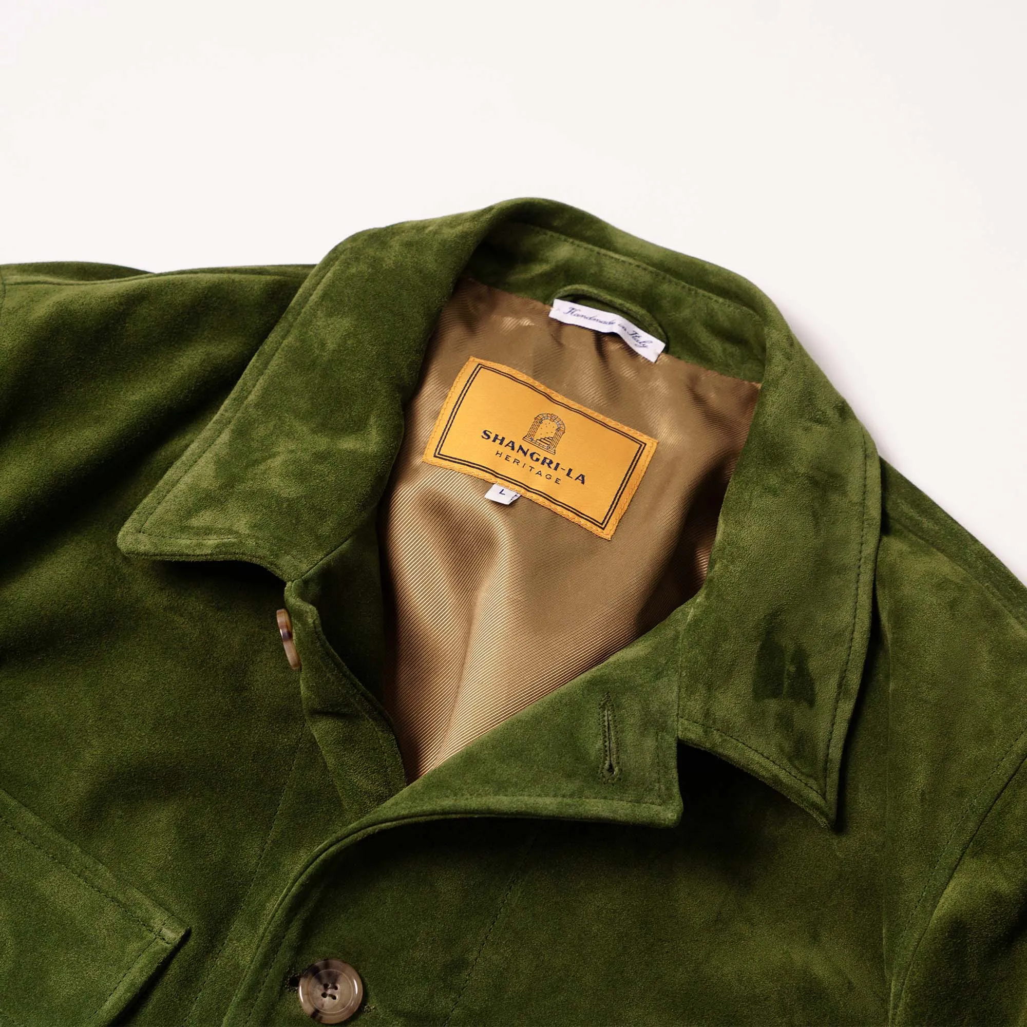 Safari Emerald Green Suede Jacket - Shangri-la Heritage