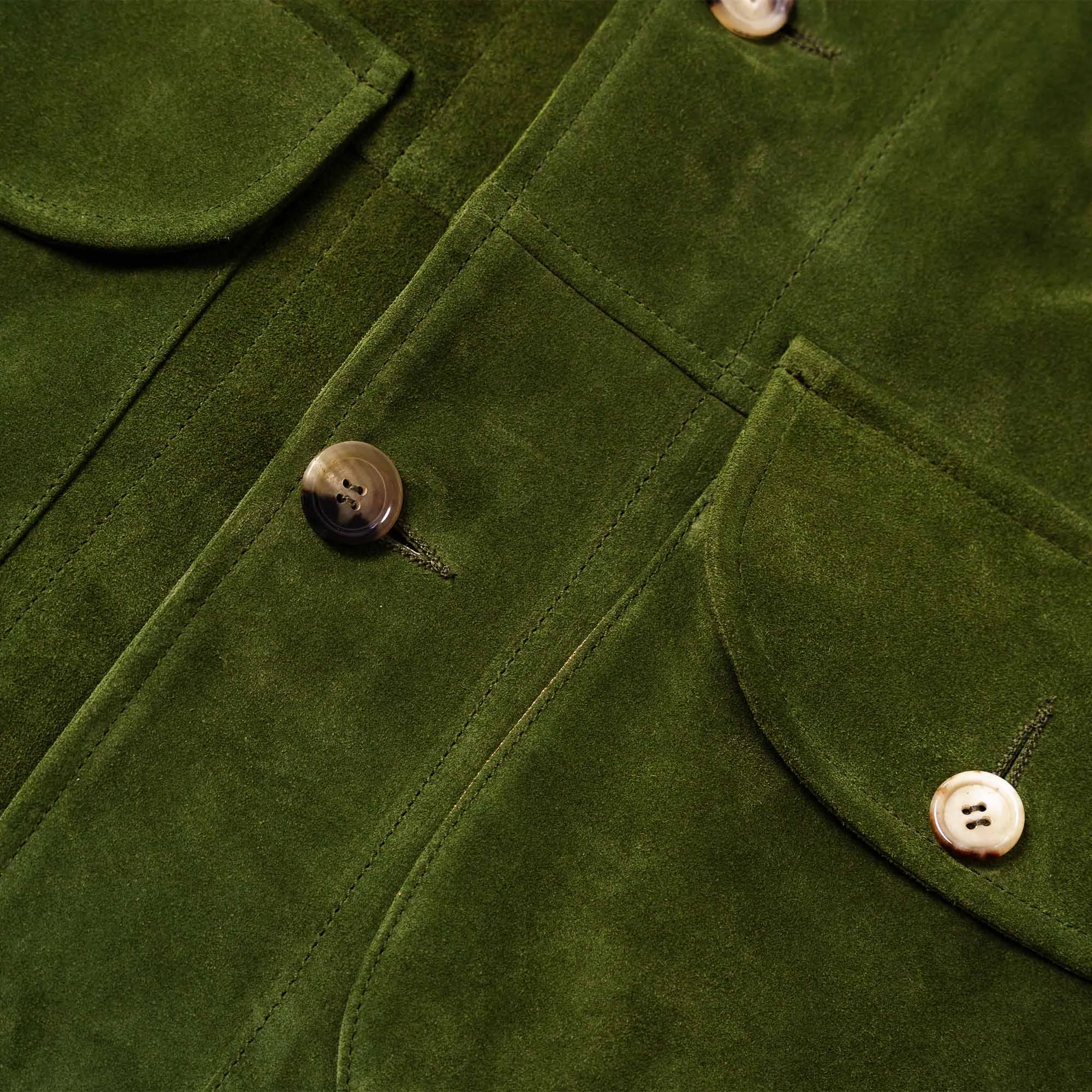 Safari Emerald Green Suede Jacket - Shangri-la Heritage