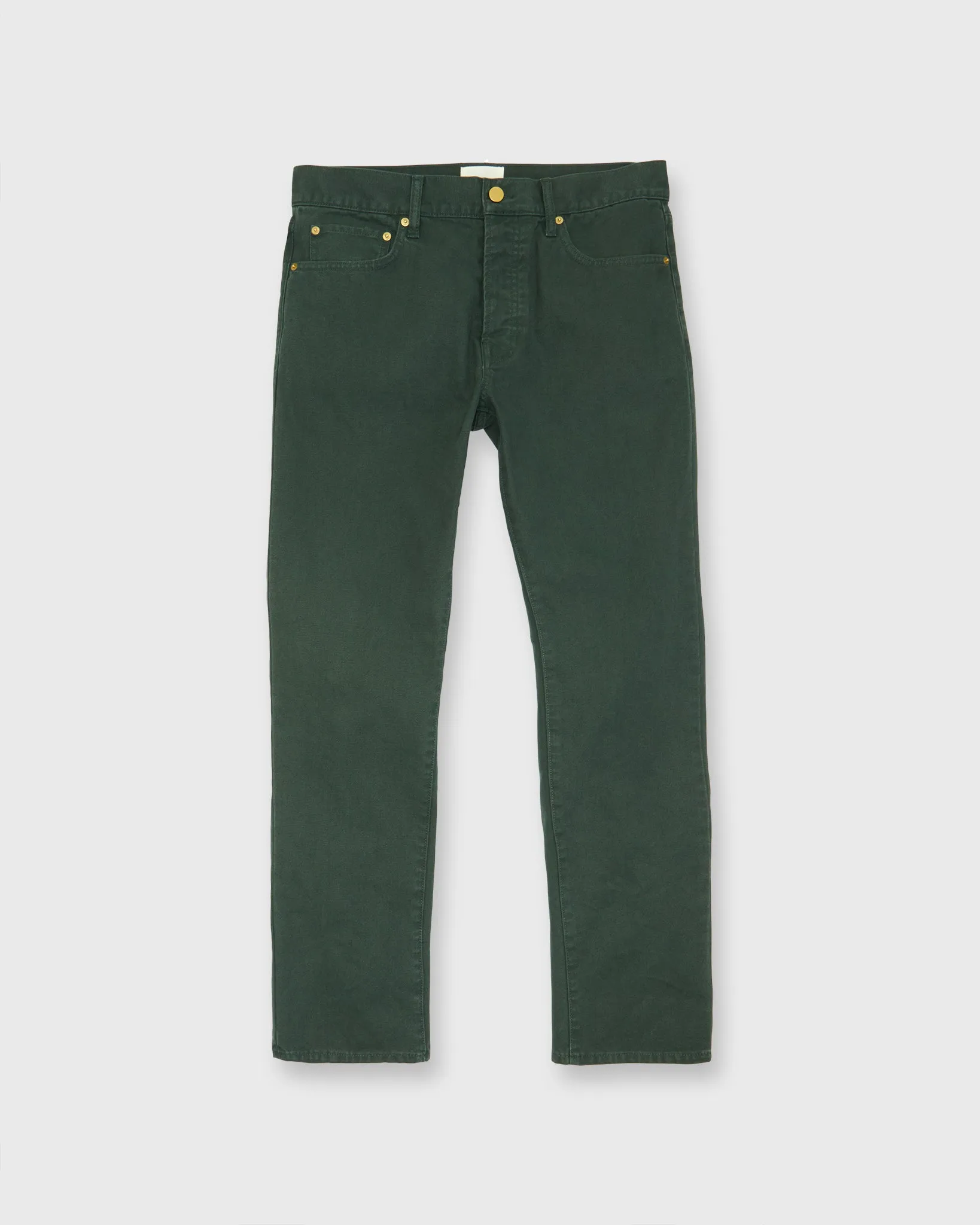 Slim Straight 5-Pocket Pant in Pine Canvas