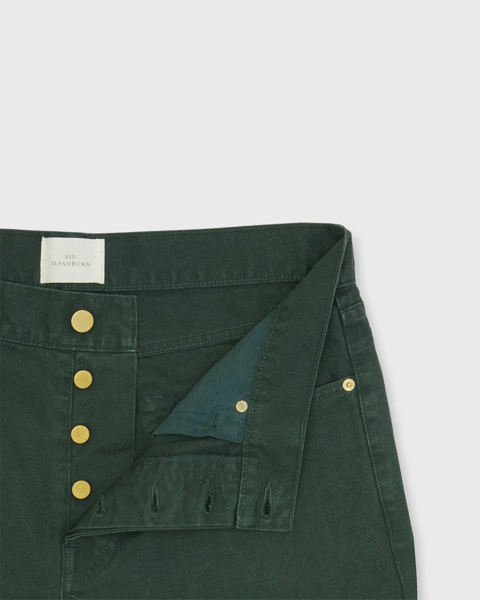 Slim Straight 5-Pocket Pant in Pine Canvas