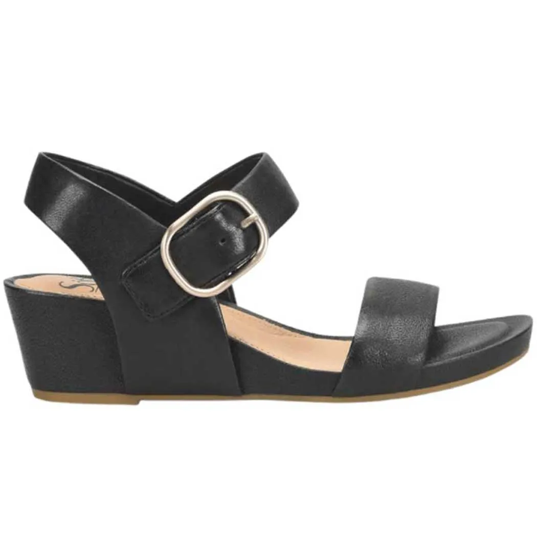 Sofft Vaya Wedge Sandal Black (Women's)