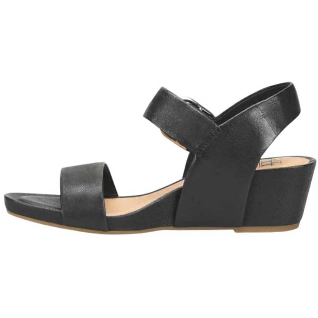 Sofft Vaya Wedge Sandal Black (Women's)