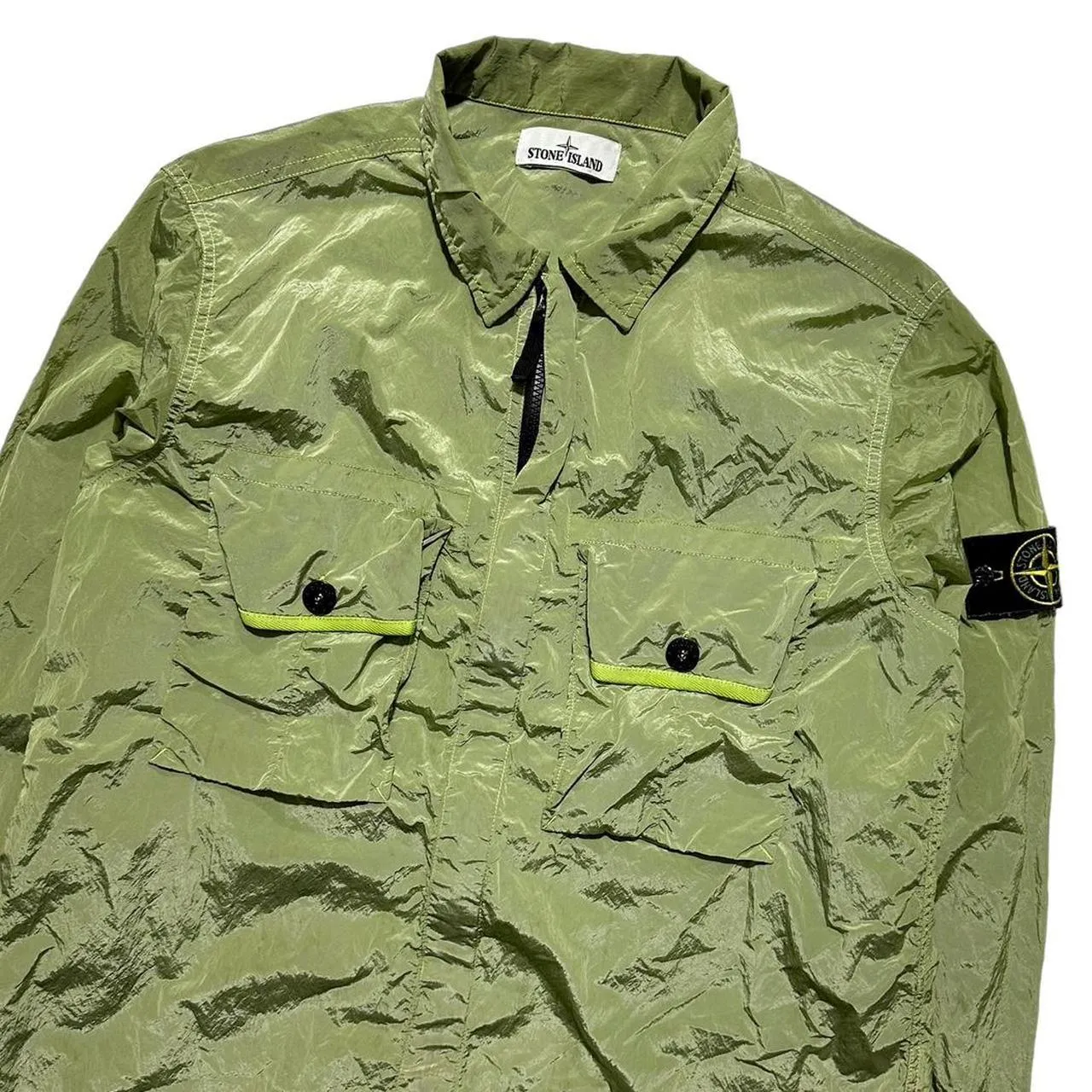 Stone Island Green Nylon Overshirt