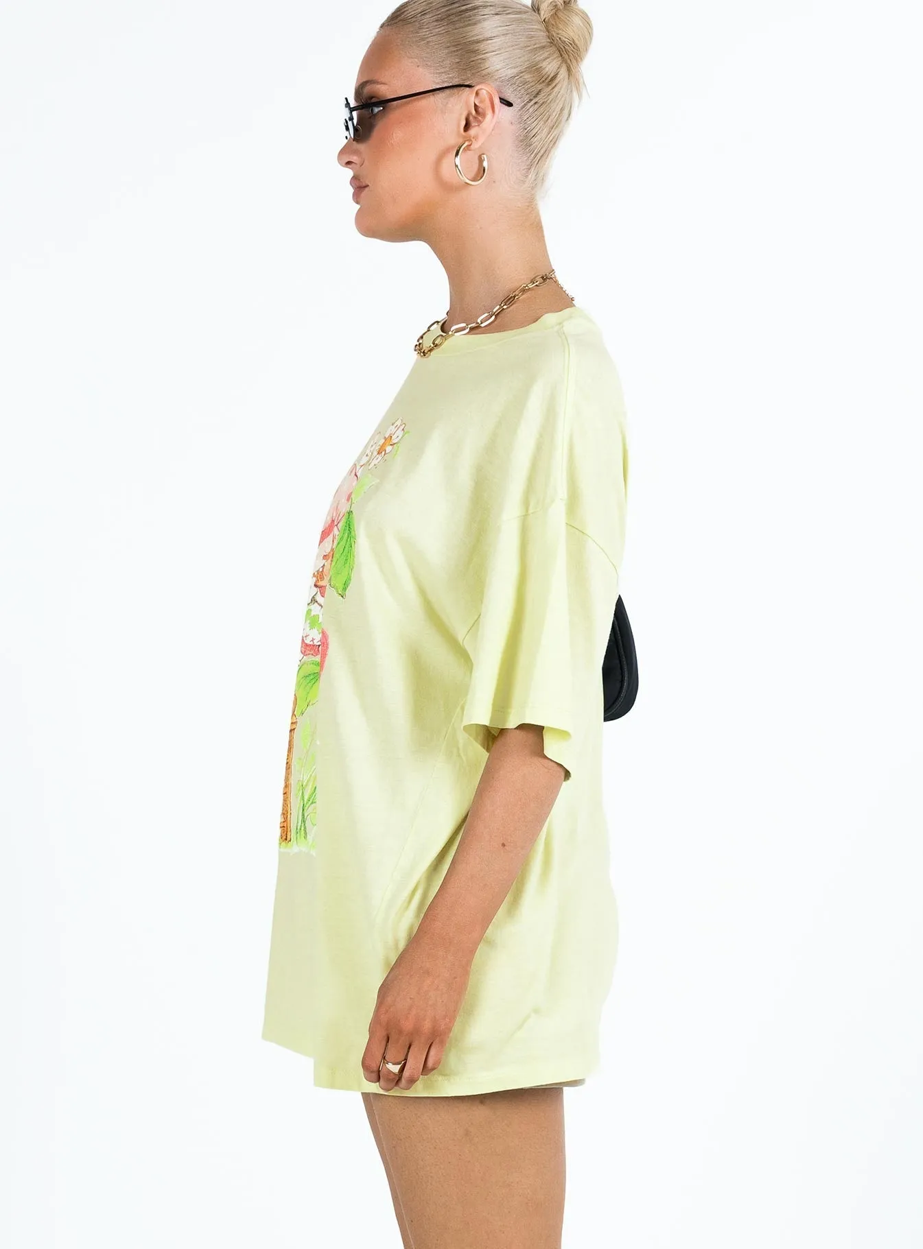 Strawberry Girl Oversized Tee Green