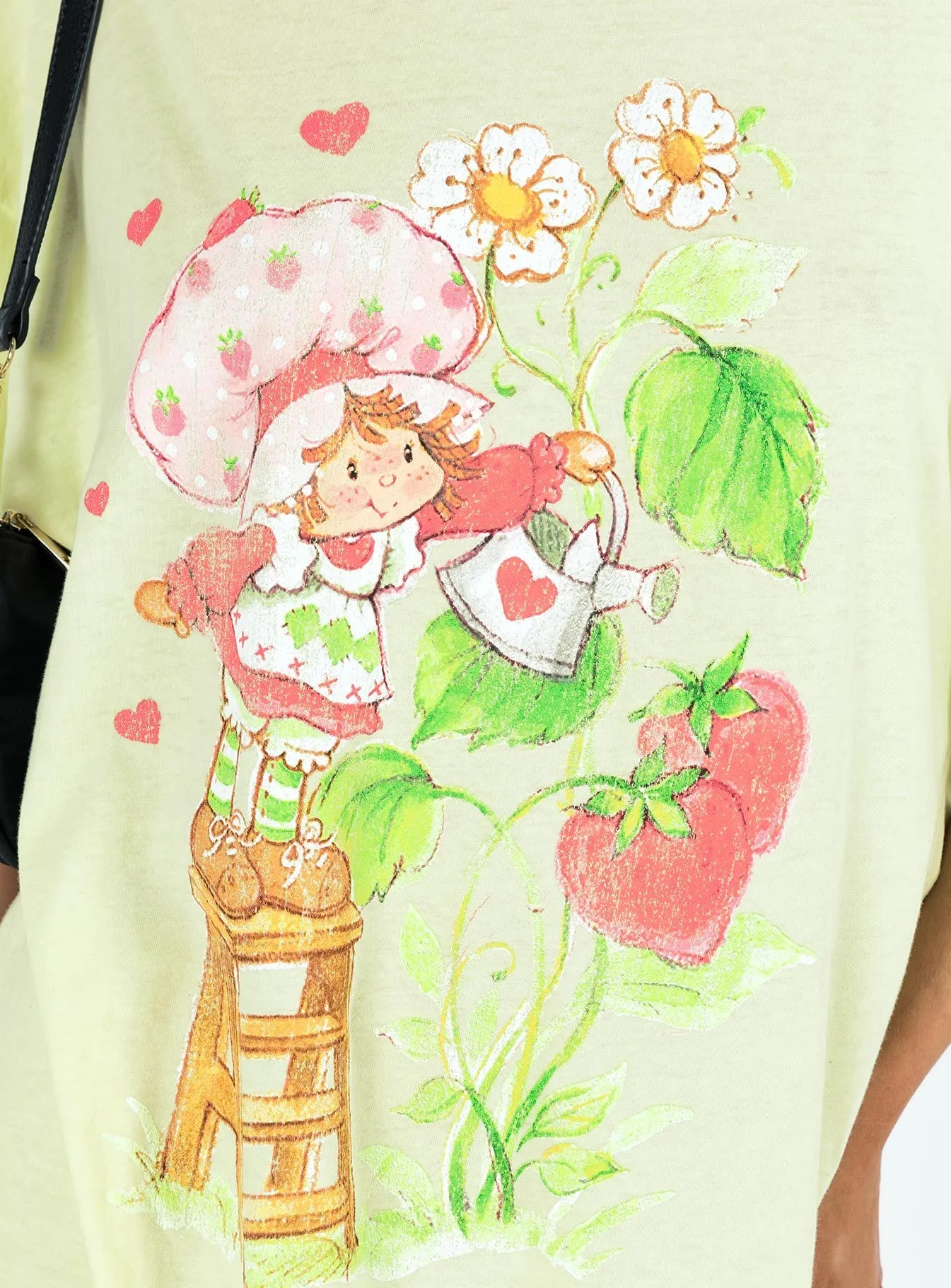 Strawberry Girl Oversized Tee Green