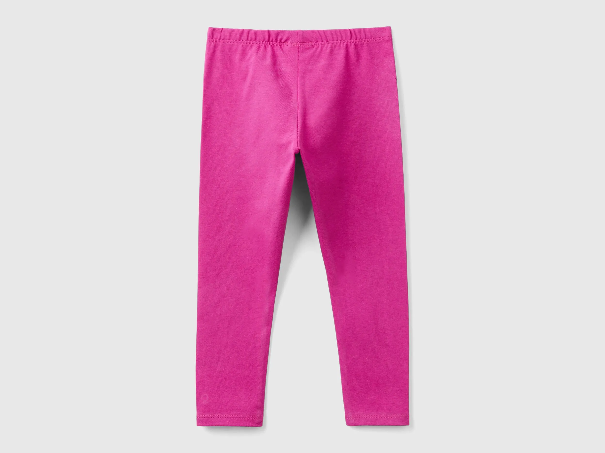 Stretch cotton leggings - Fuchsia | Benetton