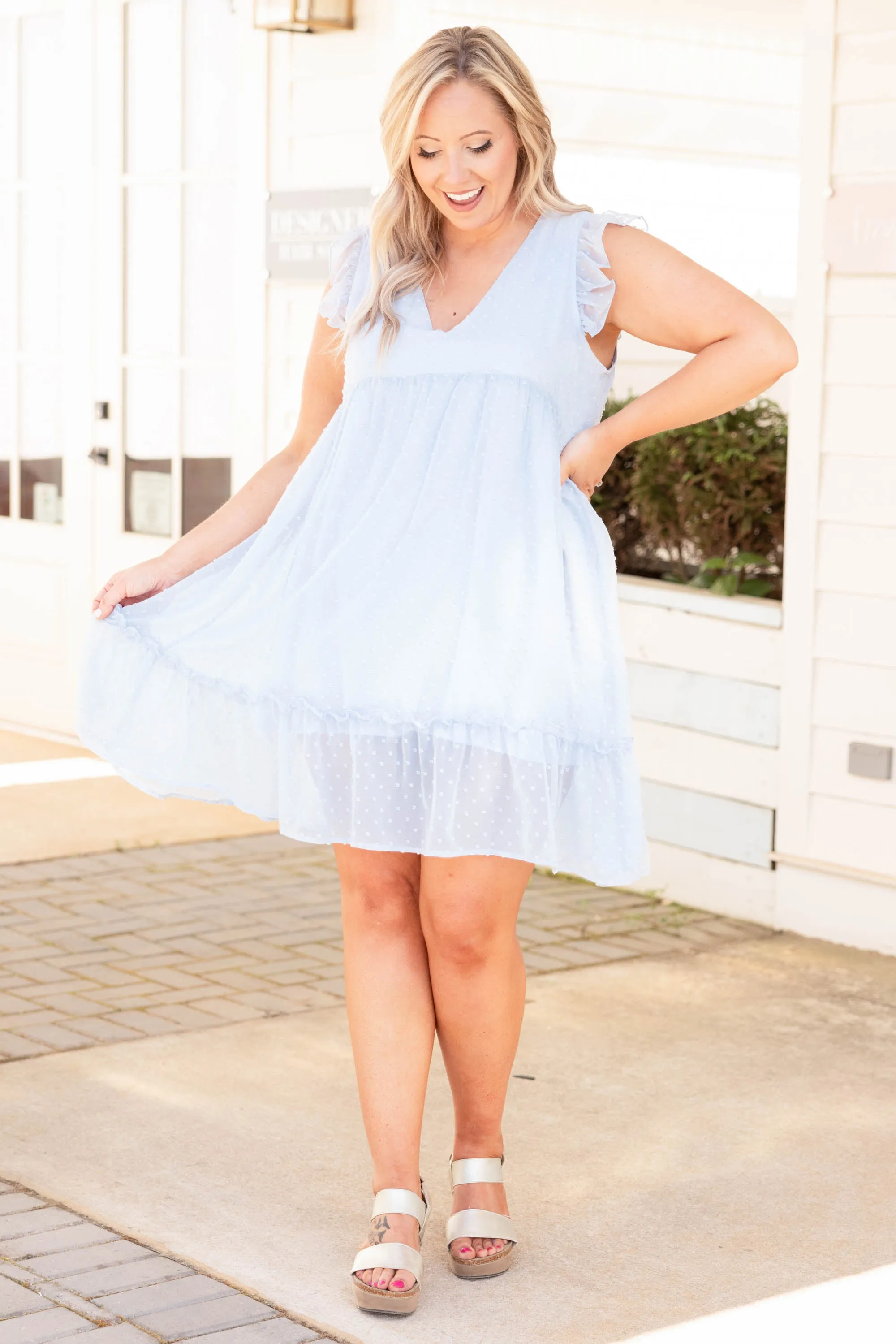 Sweet Baby Dress, Light Blue