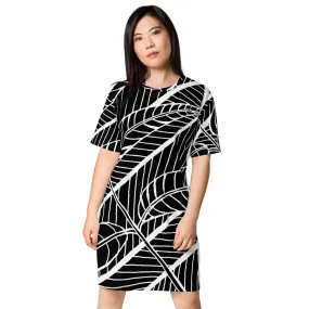 T-shirt dress – Pecan Leaves