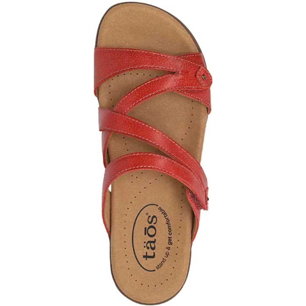 Taos Double U Slide Sandal True Red (Women's)