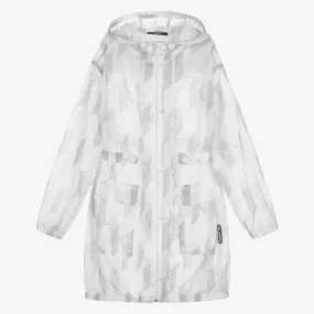 Teen White Hooded Coat