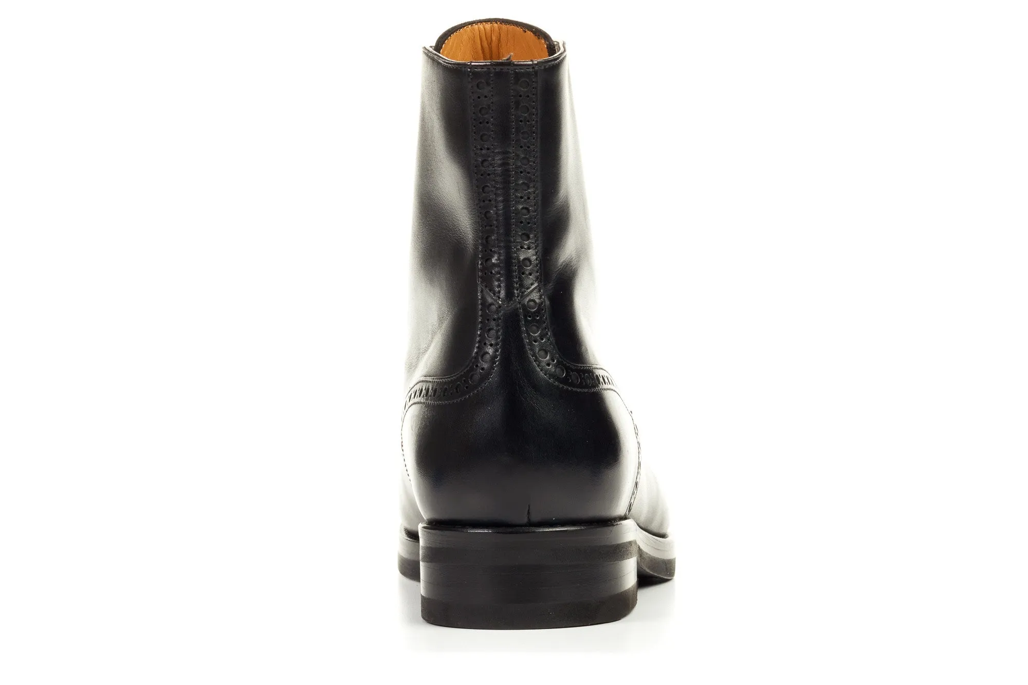 The Presley Lace-Up Boot - Nero - Rubber Sole