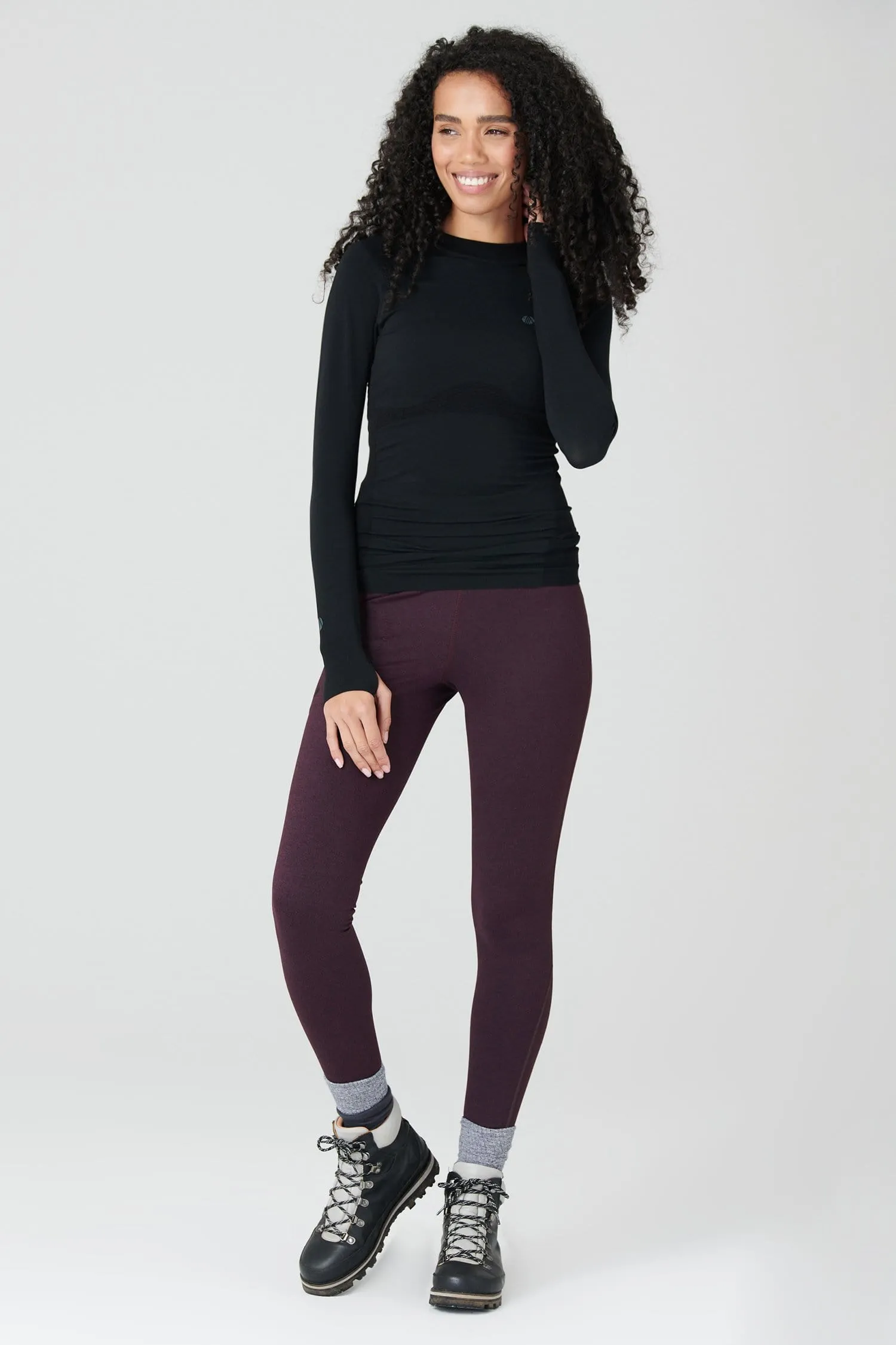 Thermal Outdoor Leggings - Aubergine