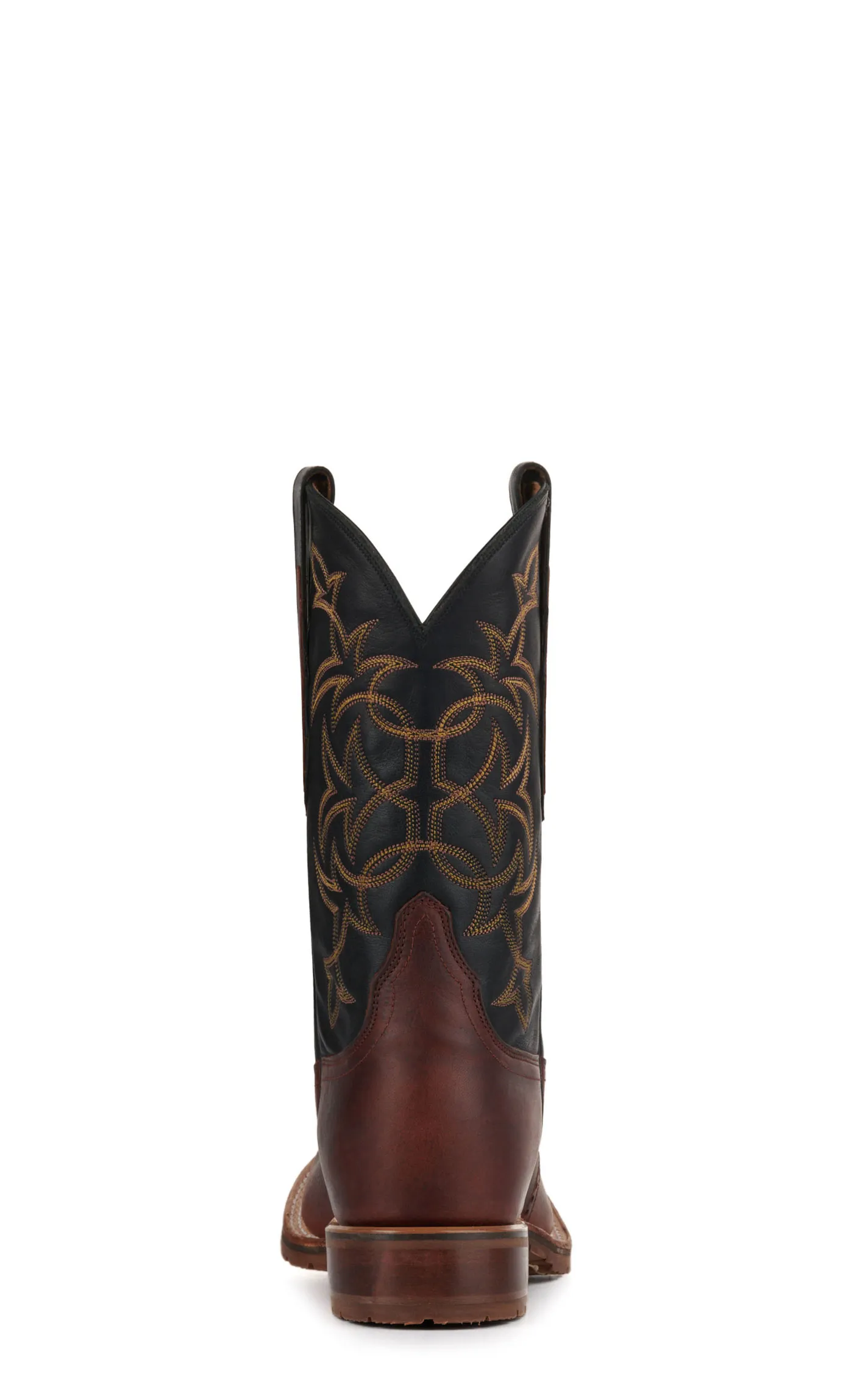 Tony Lama Men's Sienna Brown and Black Rafter C Wide Square Toe Cowboy Boots - Cavender's Exclusive