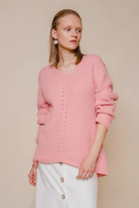 V-neck Sweater - PINK