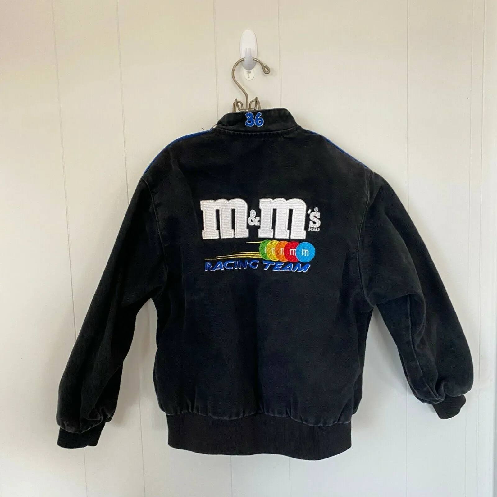 Vintage Nascar Ken Schrader #36 M&M's Racing Team Jacket JH Design Youth Medium