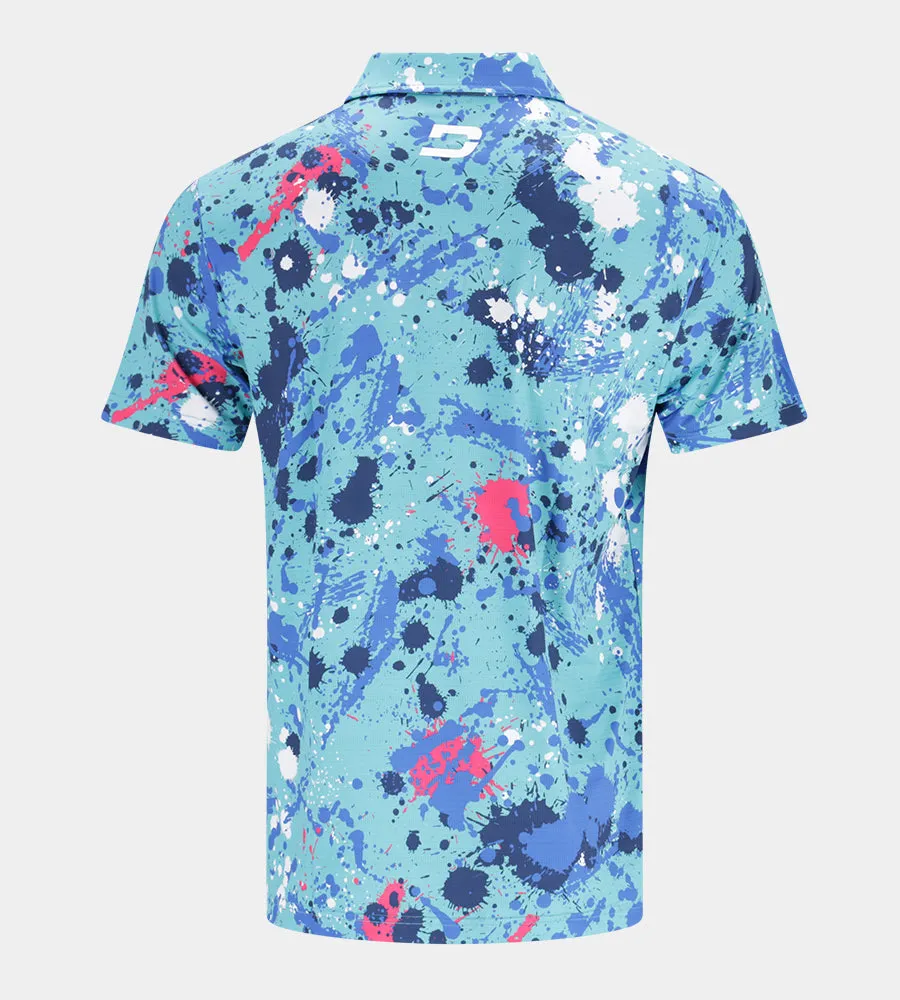 VIVID SPLATTER POLO - MINT