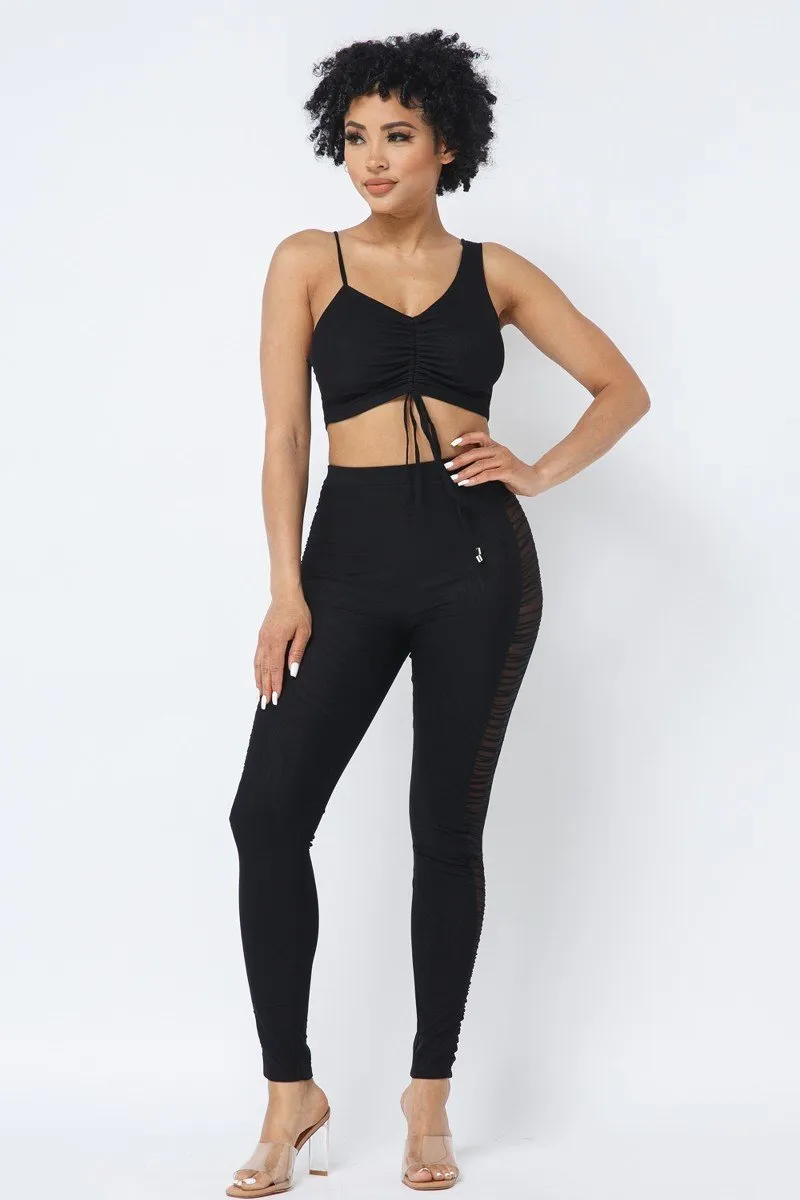 Wholesale Sheer Mesh Legging Set