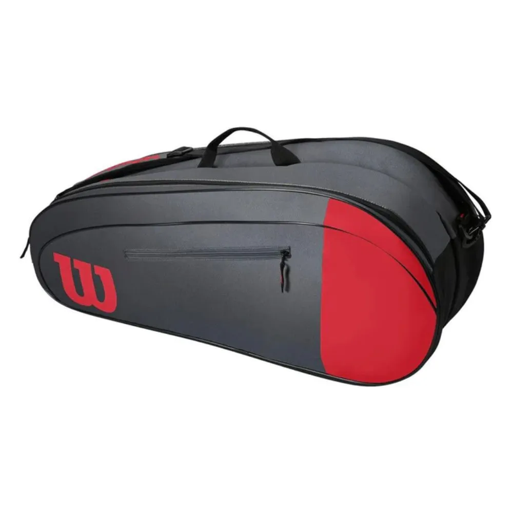 WILSON Team 6R Tennis Kit Bag (Red/Grey)