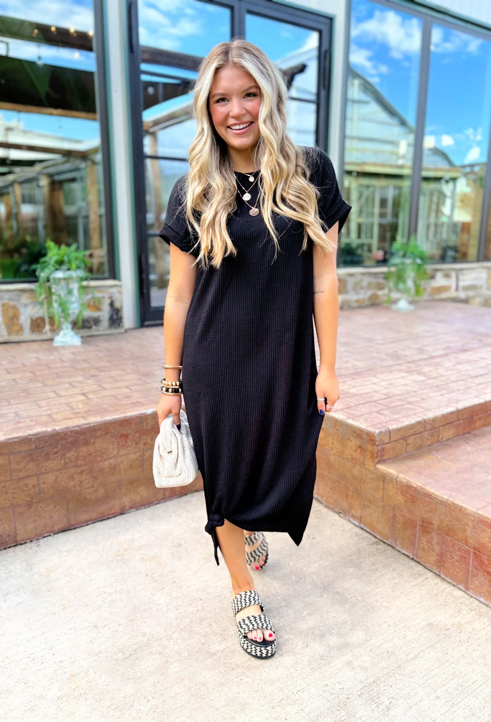 Winnie Midi Dress in Black