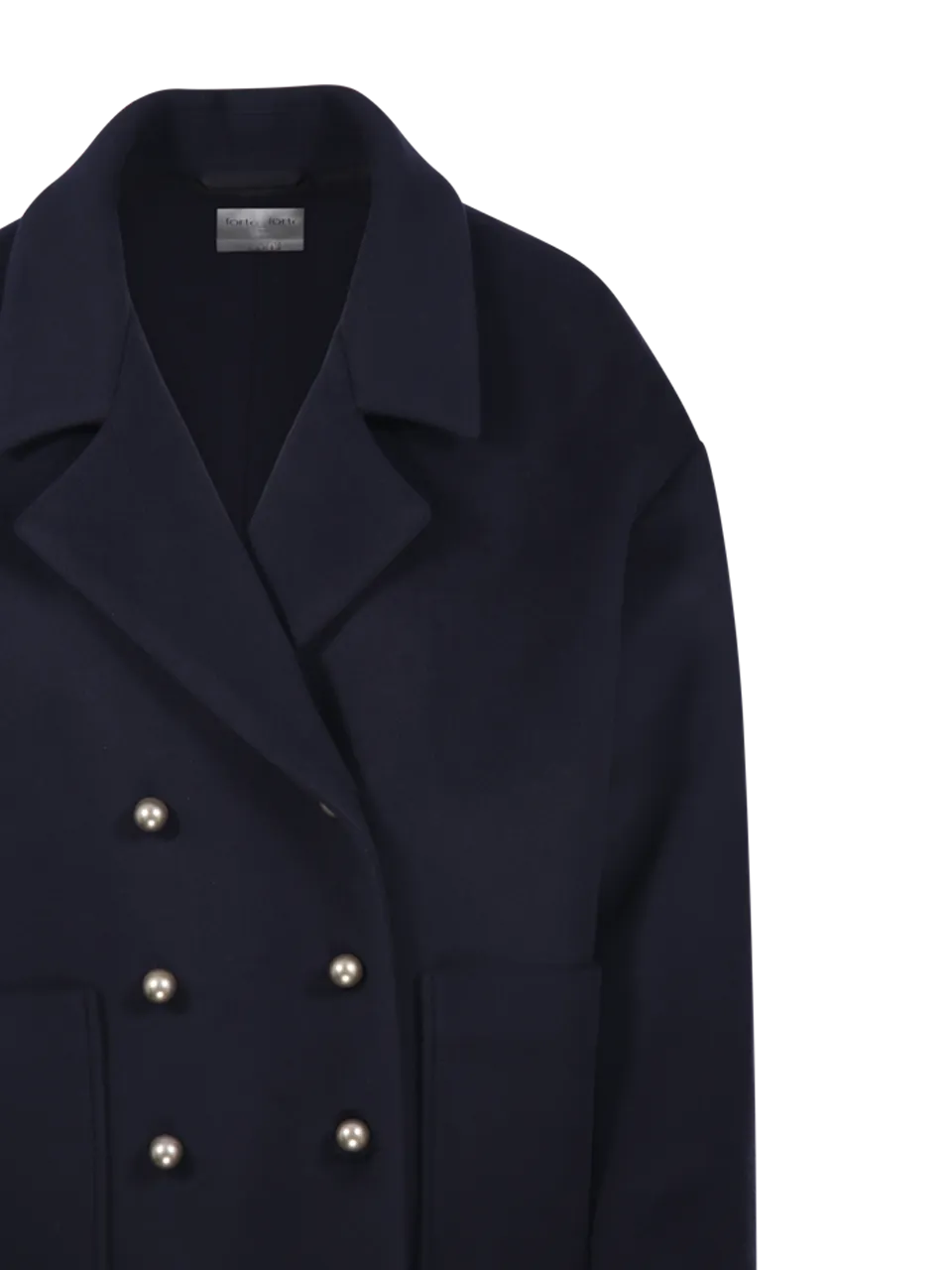 WOMAN FORTE FORTE BLUE VIRGIN WOOL COAT