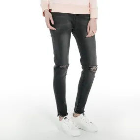 Women's Skinny Ripped Black Jeans