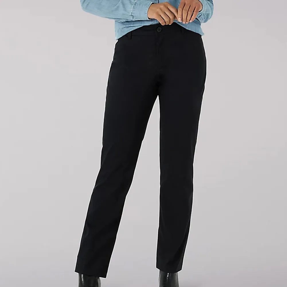 Women’s Wrinkle Free Relaxed Fit Straight Leg Pant in Black