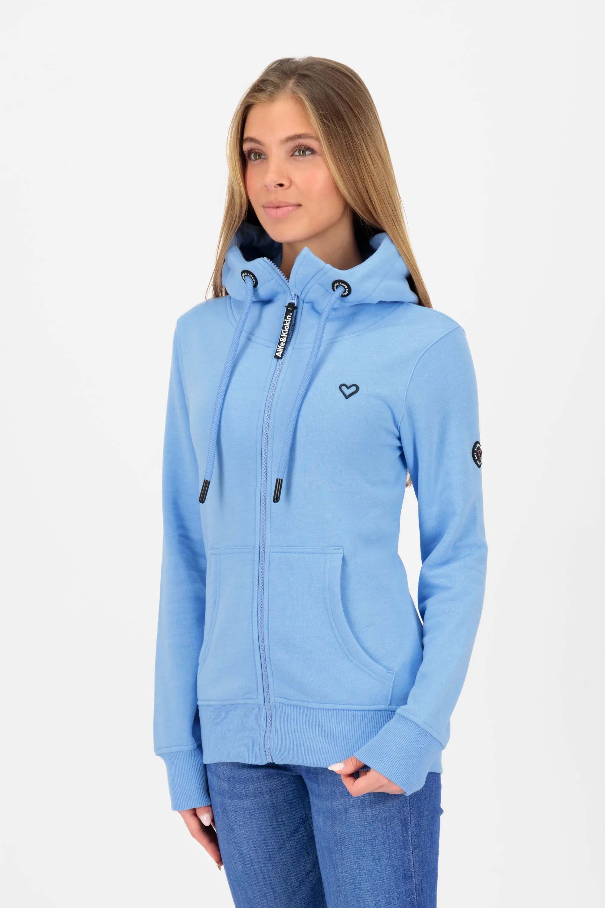 YasminAK A Hooded Sweat Jacket  Hellblau