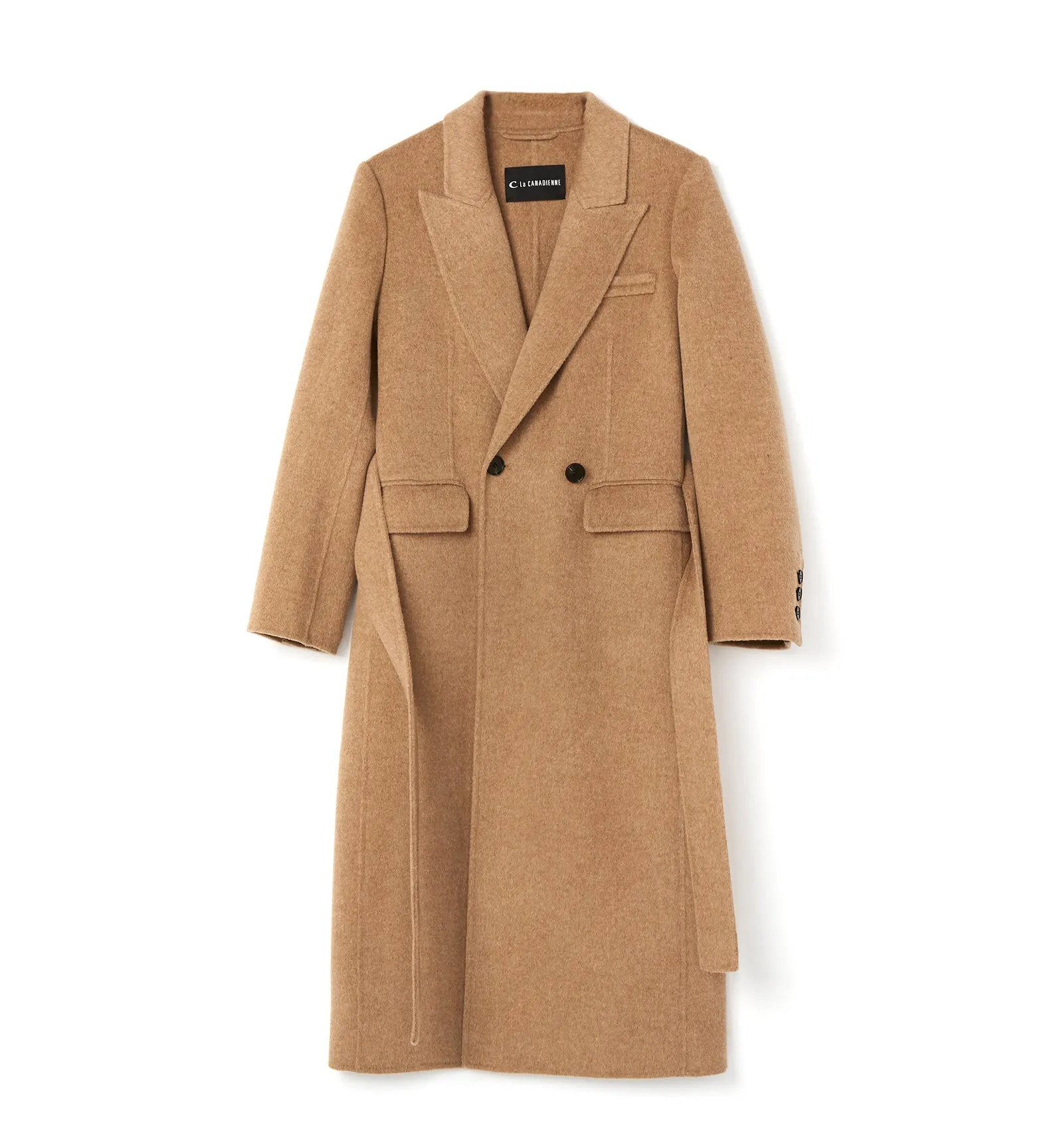 ZANE LONG WOOL WRAP COAT