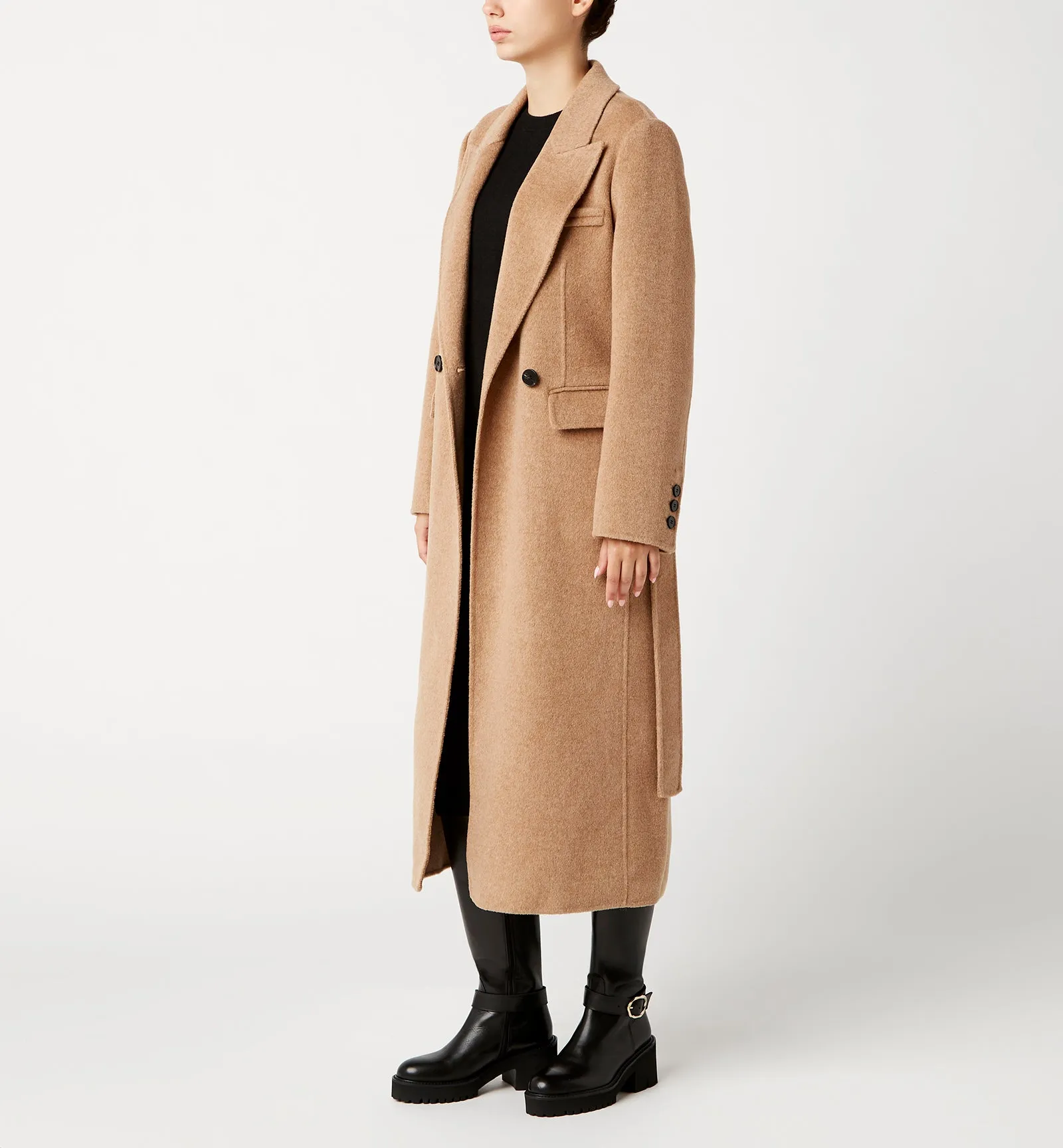 ZANE LONG WOOL WRAP COAT