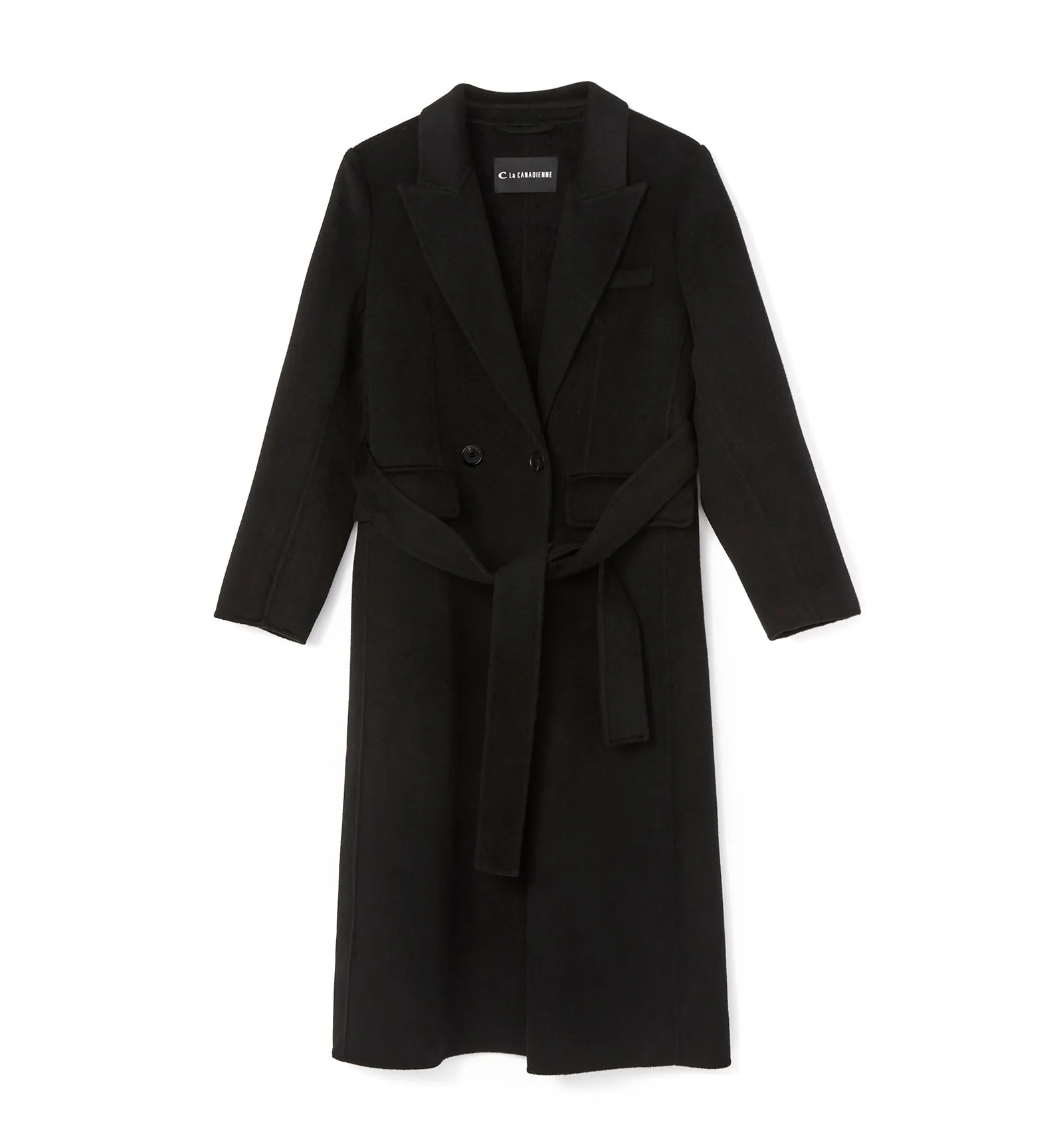 ZANE LONG WOOL WRAP COAT